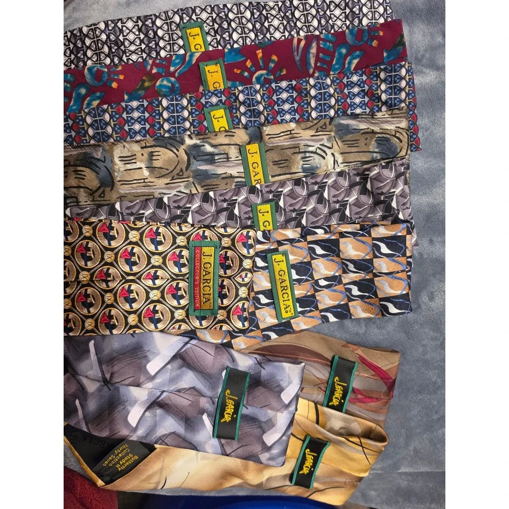 J. Garcia Silk Tie Lot 10pc Vintage Abstract Art Grateful Dead Neckties Set
